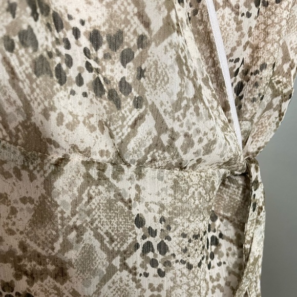 All in Favor Snakeskin Wrap Mini Dress - Picture 4 of 5